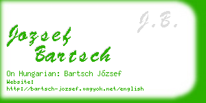 jozsef bartsch business card