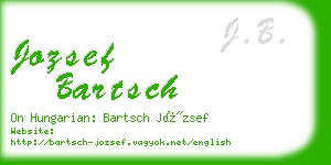 jozsef bartsch business card